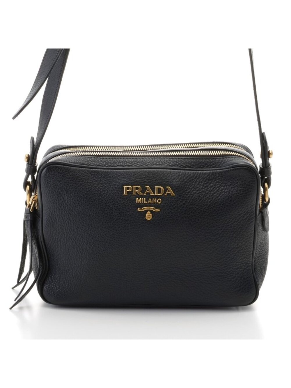 Prada Shoulder Bag Leather Black